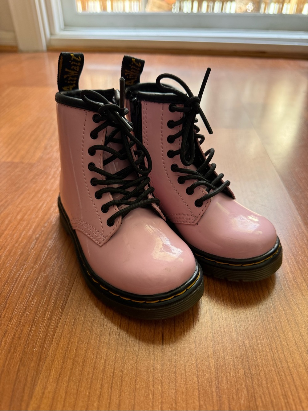 Dr. Martens Pink Toddler Lace-Up Boots